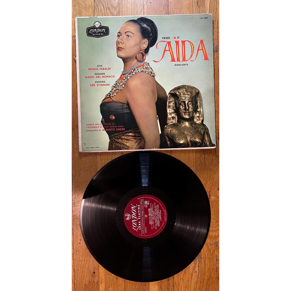 Vintage Verdi Aida Highlights LP | Renata Tebaldi | London Records Opera Vinyl